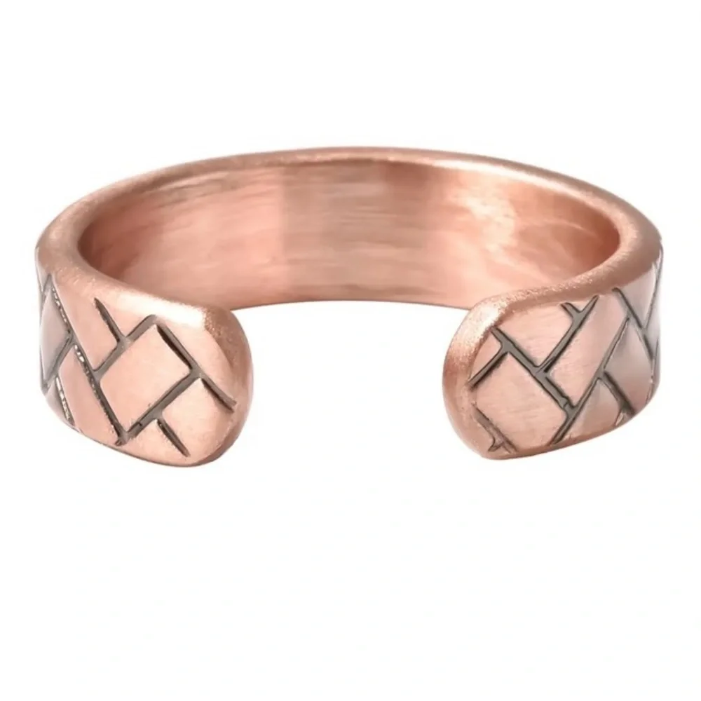 🆕 Magnetic Therapy Adjustable Open Ring In Rose Gold